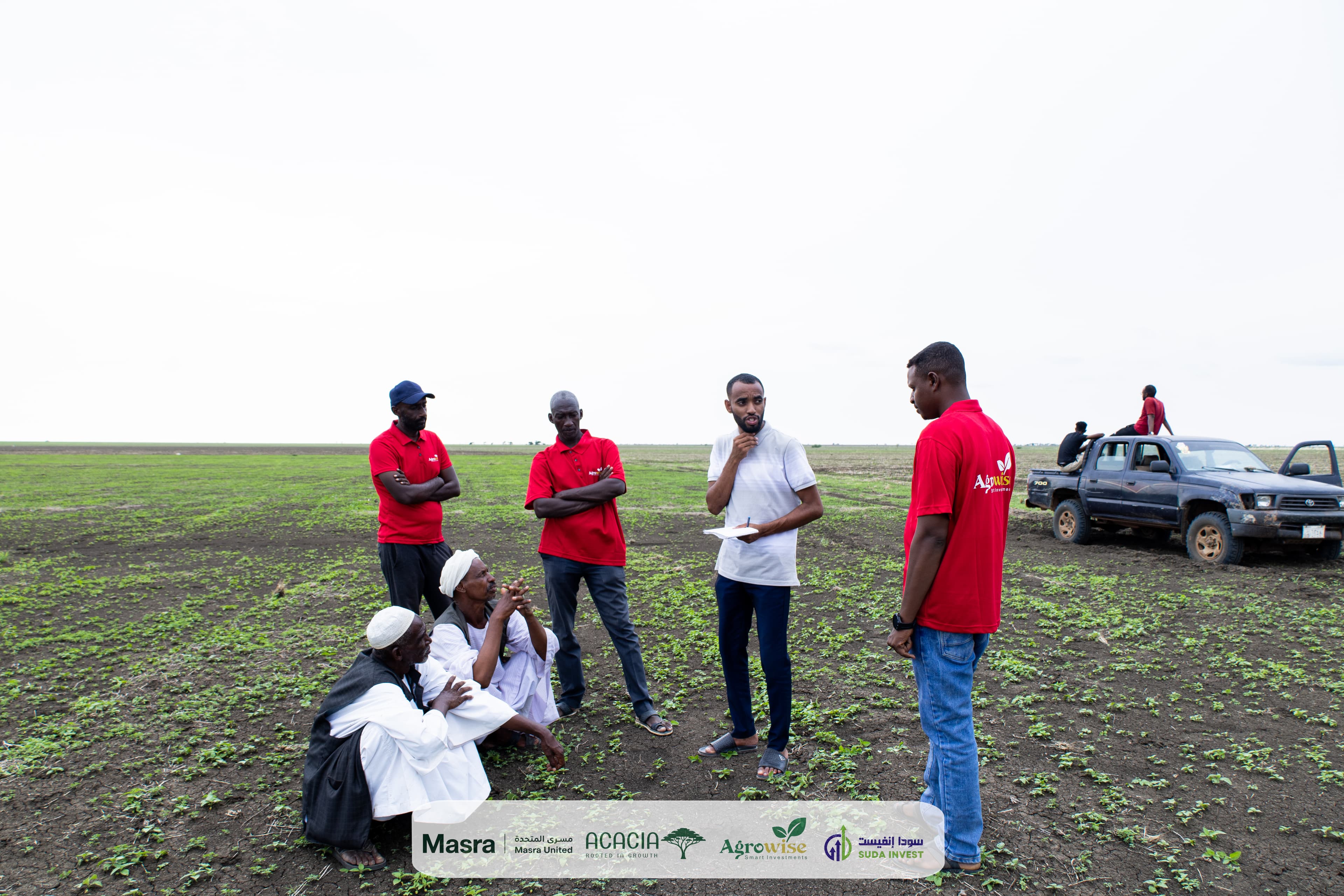 Agrowise manager and team members with local partners