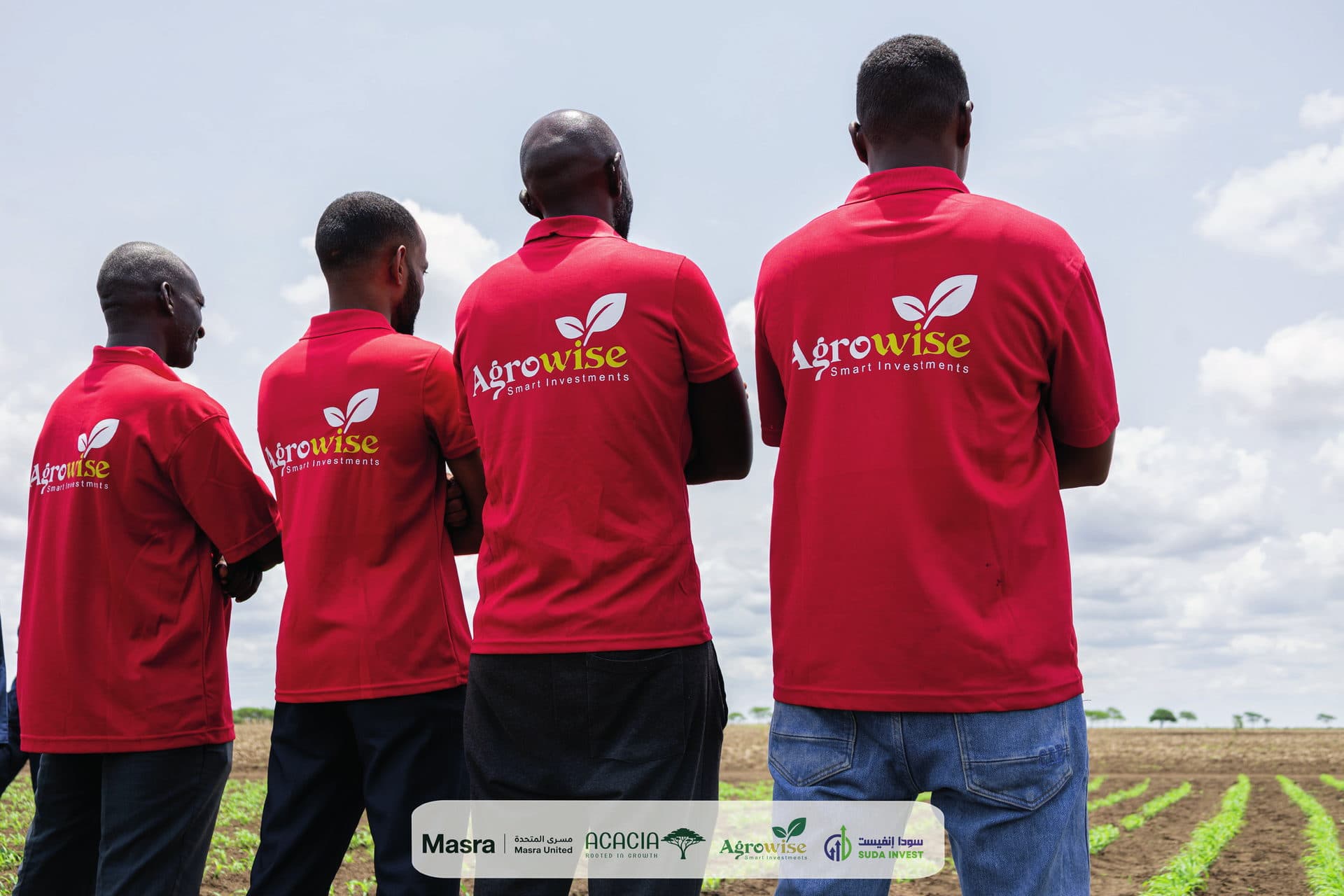 Four Agrowise staff from behind