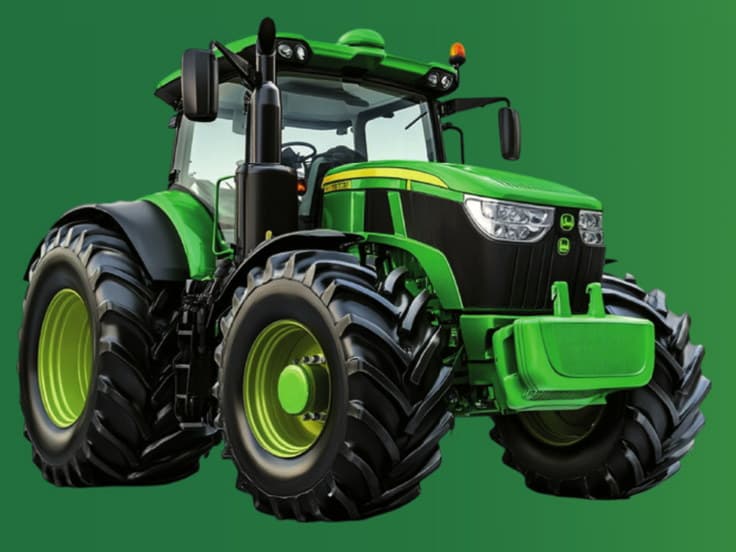 A large green tractor